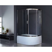 Душевой угол Royal Bath RB8120BK-T-CH-L (прозрачное) левый